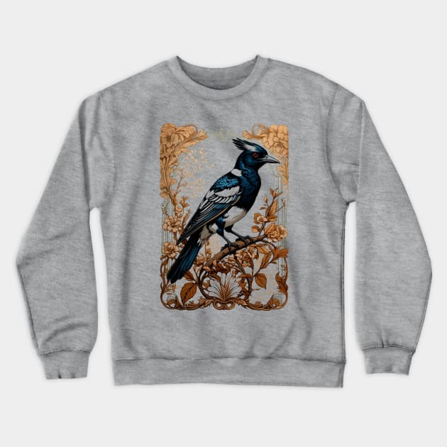 Victorian Magpie Crewneck Sweatshirt by CatCoconut-Art